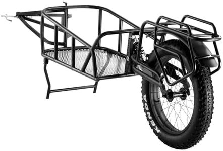 VEVOR Bike Cargo Trailer, 70lbs Load Capacity, Bicycle Trailer with 20 in Wheels, Foldable Bike Wagon, Heavy-Duty Bicycle Cart Fits Most Bike Models, for Shopping Traveling & Carrying Stuff