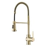 KRAUS Britt Commercial Style Kitchen Faucet in Spot Free Antique Champagne Bronze, KPF-1690SFACB