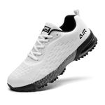 Mens Trail Running Trainers Tennis Shoes Breathable Lightweight Sneakers for Gym Outdoor White