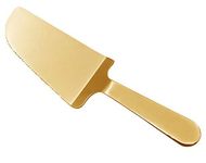 Crazo Fashion Cake Knife Stainless Steel, Pizza Shovel Spatula Pastry Pie Server Slicer With Serrated Cutting Edge, Cutter For Birthday, Wedding Party (Pack of 1, Golden)