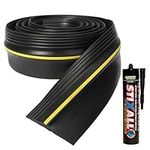 Universal Fit Garage Door Seal 3m Long Piece - Comes with Extra Strong Adhesive - Premium Quality Rubber Garage Draught Excluder, Weatherproof Garage Door Threshold Seal