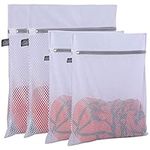 Kimmama Extra Large Heavy Duty Mesh Wash Laundry Bag- Pack of 4 (2 ExtraLarge+2 Large) 125gsm Net Fabric Durable and Reusable Wash bag,Travel Organization Bag for Clothes,Jeans,Bath Towels,Bed Sheets