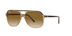 Ray-Ban unisex adult Rb2198 Bill Sunglasses, Havana on Transparent Brown/Clear Gradient Brown, 56 mm US