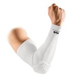 McDavid HexPad Power Shooter Arm Sleeve, One Each Fits Either Arm (White, Medium)