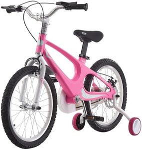 BSTSEL Children's Bicycle 14" 16" 18" Blue & Pink Kids Bike Boys&Girls Children Bicycle With Silent Stabilizers And Double Brakes Ages 2-9 Years Old Children Bike Gift (Pink, 18 Inch)