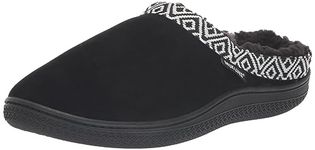 MUK LUKS Women's Faux Suede Clog, Black, X-Large UK