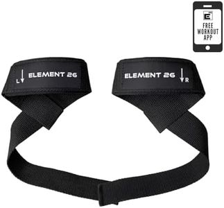 Element 26 Lifting Straps (Pair) With Guide - Wrist Straps For Weightlifting, Bodybuilding, Powerlifting, Strength Training, & Deadlift Support - Gym Straps For Men And Women
