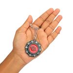 Daiyamondo Anime Silver Rotating Spinning Metal Keychain |Anime Key ring| Perfect Keychain For Anime Lover | Key ring for car Bikes | keychain for boys (Black Red Leaf)