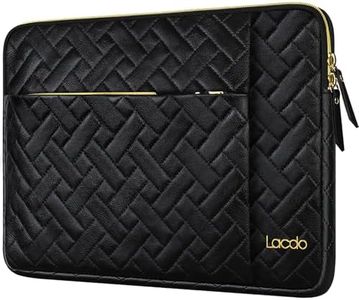 Lacdo 15-15.6 Inch Laptop Sleeve Case for Acer HP Dell ASUS Laptop, Acer Aspire 15, HP Pavilion/Envy 15, Dell Inspiron/Latitude 15, ThinkPad/IdeaPad 15, ASUS Vivobook 15 Computer Bag, Elegant Black