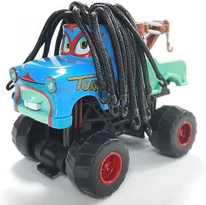 Flmenunu Movie Car Toy Big Wheel Long Hair Mater 1:55 Scale Die-Casting Car Metal Alloy Boy Kid Toy