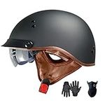 Motorcycle Half Helmet with Retract