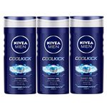 NIVEA Bath Care Shower Gel Cool Kick for Men, 250ml (Pack of 3)