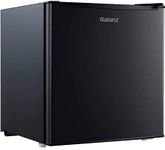 Galanz 1.7 Cu.Ft. Mini Fridge, Reversible Single Door Compact Refrigerator, Small Beverage Fridge with Freezer for Bedroom, Black, GL17BK