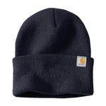 Carhartt Men's Knit Cuffed Beanie 104597, Navy, One Size