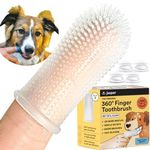 Jasper 360º Dog Toothbrush, Cat Toothbrush, Dog Tooth Brushing Kit, Dog Teeth Cleaning Kit, Dog Dental Care, for Use with Dog Toothpaste and Cat Toothpaste, 4-Pack Clear