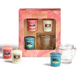 Yankee Candle Gift Set | 3 Scented Votive Candles & 1 Votive Candle Holder | The Last Paradise Collection | Ideal for Mother's Day