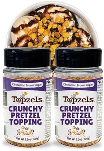 Ice Cream & Dessert Toppings By Topzels, Sweet Combo - Cinnamon Brown Sugar, 3.5 Oz (Pack of 2) | No Artificial Flavors, Colors or Preservatives, Crushed Pretzels, Adds Crunch & Bold Flavor
