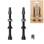 Ridenow Tubeless Valves - 45mm/65mm/85mm Presta Valve Stem for Mountain, Road, and Off-Road Bikes -Black