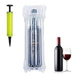 GIRAFEDA 20 Pack Wine Bottle Protector Reusable Bubble Wrap Inflatable Air Column Cushion Bag Bubble Wrap Wine Bags Wine Bottle Packaging with Free Pump for Safe Packaging and Transportation