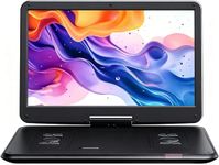 Yoton 17.5" Portable DVD Player with 15.6" HD Swivel Screen for Car and Kids, 4-6 Hours Working Time with Built-in Battery, Dual Stereo Speakers, USB/SD/AV/Audio Support [Not Support Blu-Ray]
