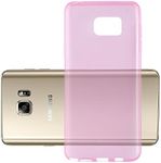 Cadorabo Case Works with Samsung Galaxy Note 5 in Transparent Pink - Shockproof and Scratch Resistant TPU Silicone Cover - Ultra Slim Protective Gel Shell Bumper Back Skin