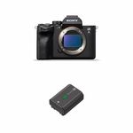 Sony Alpha ILCE-7SM3 Full-Frame Mirrorless Camera Body | 4K 120P | 4:2:2 10 bit | ISO 40-409600 | High Dynamic Range | Videographers & Content Creators + Rechargeable Battery (NP-FZ100) - Black