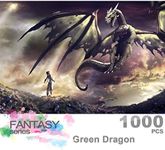 Ingooood- Jigsaw Puzzle 1000 Pieces- Sneak Peek Series- Dragon Series Entertainment Toys for Adult Special Graduation or Birthday Gift Home Decor (Green Dragon)