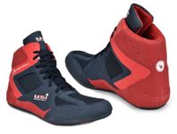 USI UNIVERSAL THE UNBEATABLE Wrestling Shoes, 701WRB Comferto Red/Navy Sports Shoes for Wrestlers for Men & Women with Pu Suede, Mesh & Rubber Construction (Size 7 UK/Ind)