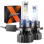 SEALIGHT H13 9008 LED Headlight Bulbs 50000LM 800% Brightness, Dual Hi/Lo Beam, 6000K Cool White, High Low Beam H13 Halogen Replacement, Plug and Play, IP67 Waterproof, Pack of 2