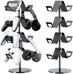 Karanava Controller Holder 4 Tier,Headphone Stand for Xbox PS5 PS4