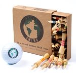 Green Swing Bamboo Golf Tees Mixed Sizes | Strong Sustainable Biodegradable | 30pcs