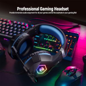 Stereo Gaming Headset with RGB Lighting and Microphone