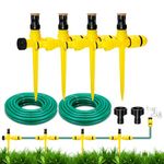 UCINNOVATE Garden Sprinkler, Adjustable 360°Rotation Lawn Sprinkler, Garden Above Ground Sprinkler System Kit, Large Area Coverage, Multipurpose Yard Sprinklers,Garden Lawn Sprinkler with 52.5FT Hose