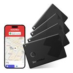 SwitchBot Wallet Finder Card 4Pack, Smart AirTag Card Works with Apple Find My(IOS Only), Item Locator, Bluetooth Tracker for Keys, Phones, Luggage, Items Finder Up to 3-Year Battery Life