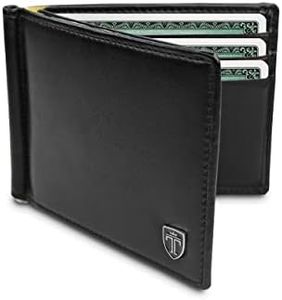 TRAVANDO Portafoglio uomo con protezione RFID VIENNA Porta carte di credito con clip per contanti Porta tessere slim tascabile Porta documenti piccole Raccoglitore tessere banconote sottile Regalo