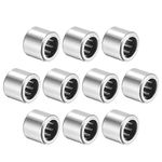 sourcing map HK0810 Needle Roller Bearings 8mm Bore 12mm OD 10mm Width Chrome Steel Open End 10pcs