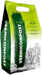 Greenwood 100% Organic Vermicompost Fertilizer Manure For Plants As Insecticide - 5 Kg for Home Gardening | Soil Mix for Pot Plants | Compost Garden Soil | Natural Booster for Flowering Plant