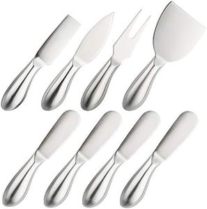 findTop 8 Pieces Cheese Tool Set, Stainless Steel Cheese Knives Collection