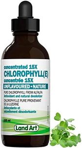 Liquid Chlorophyll Drops Unflavoured 15X Concentrated 100ml – Cold Extracted from Non-GMO Alfalfa - Detox - Alkaline - Natural Body Deodorant – Antioxidant - Made in Canada