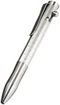 Hamans Titanium Bolt Action Pen 4.92" Ballpoint Pen with Pocket Clip Refillable Compact Size