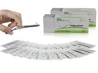 Isaac Technologies IC-SN4001 75cm NYLON Surgical Suture Thread W Curved Needle 24 PK | Exceptionally Smooth Surface | Superior Tensile Strength |Excellent Knot Security |W Manual(Educational & Training Use Only)