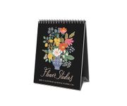 RIFLE PAPER CO. 2025 Desk Calendar | January 2025 - December 2025, Includes 12 Floral Still Life Illustrations, Remember Birthdays, Anniversaries, and Annual Celebrations (6"W × 7.5"L), Flower Studies