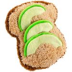 Giftable World Pet 7 Inches Plush Pet Toy Avocado Toast with Squeaker and Crinkle