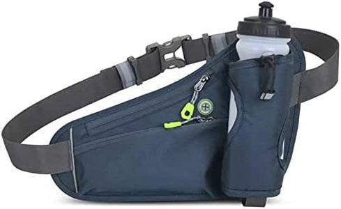 HOTEMIA Waist Bag Fanny Pack with Water Bottle Holder for Men Women Running Hiking Camping Cycling fits all phones(Bottle Not Included), Dark Grey, One Size, Sport