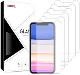 New Horrizon 6-Pack Tempered Glass Screen Protectors for iPhone 11 and XR 6.1-Inch, Anti-Scratch, Anti-Shatter, Glossy, Clear