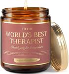 Gift for Therapists - World's Best Therapist Candle | Thank You Appreciation Gift Idea for Women Therapists, Mental Heatlh Professionals, Occupational Therapy, Respiratory, Physical Therapist Gifts