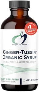 Designs for Health Ginger Root Syrup with Honey + Wild Cherry Bark - Ginger-Tussin Syrup Liquid Immune Support Supplement - Designed to Help Soothe The Throat (47 Servings / 4 Fl Oz)