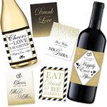 Bridal Shower Gifts for Bride, Bridal Shower Favors, Wedding Wine Bottle Labels (Set of 6) for Bachelorette Party Gifts, Engagement Party Gifts, Bridal Gifts for The Bride, Wine Labels