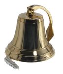 Nagina International's 8" Polished Brass Dinner Bell - Nautical Ship Decor