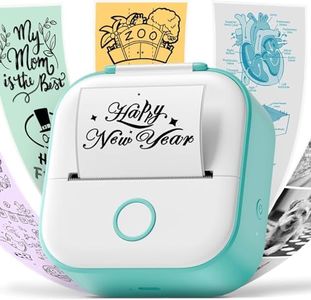 Mini Printer - Phomemo T02 Portable Sticker Printer - Thermal Print Pod, Sticker Maker Machine, Pocket Bluetooth Sticky Note Printer for Flashcards, Journal, Photos, Notes, Kids, Green